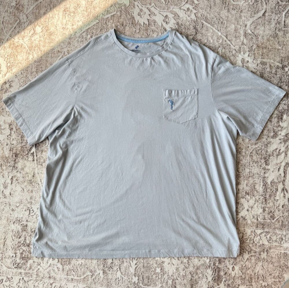 Caribbean Supima Mens 3XL Light Blue T-Shirt